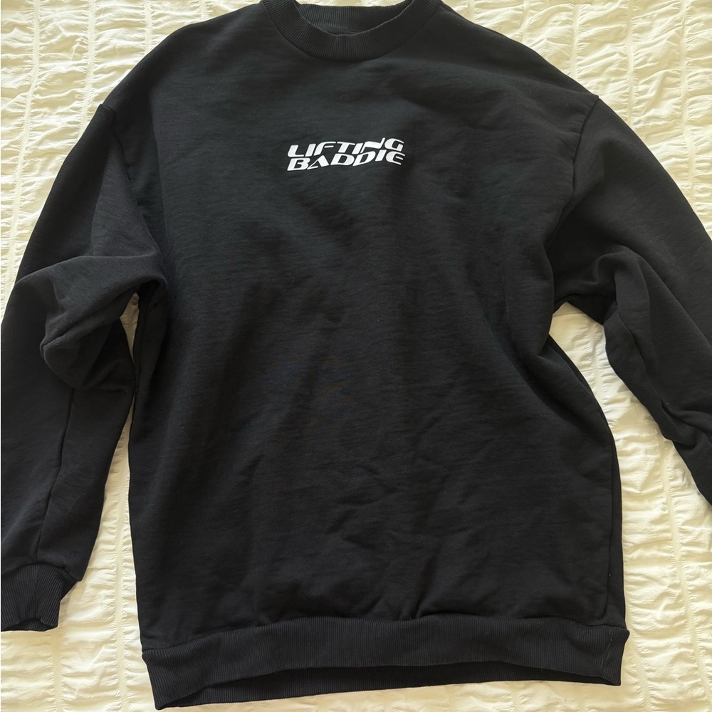 Black oversized Gymshark sweatshirt